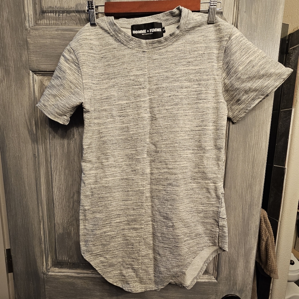 Homme Femme Small Gray T-Shirt